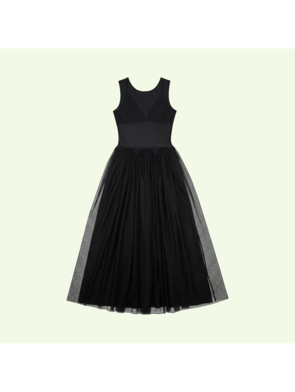 Never Fully Dressed Black Sheer Mesh Sleeveless Maxi Dress